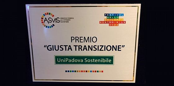 UniPadova Sostenibile vince il Premio Giusta transizione 2022